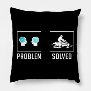 Funny Snowmobile Rider Problem Solved Pillow