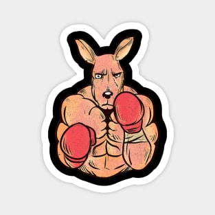 Funny Boxing T-Shirt Kangaroo MMA Boxer Gift Australia Magnet