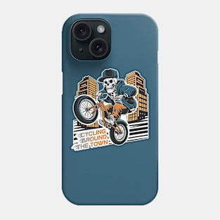 Skeleton - Cycling around the town Phone Case