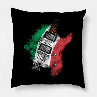 Electric Guitar Italian Flag Guitarist Pillow