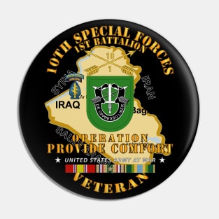 Operation Provide Comfort -  1st Bn 10th SFG w COMFORT SVC Pin