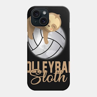 Volleyball Sloth Funny Sloth Sleep On Volleyball Phone Case