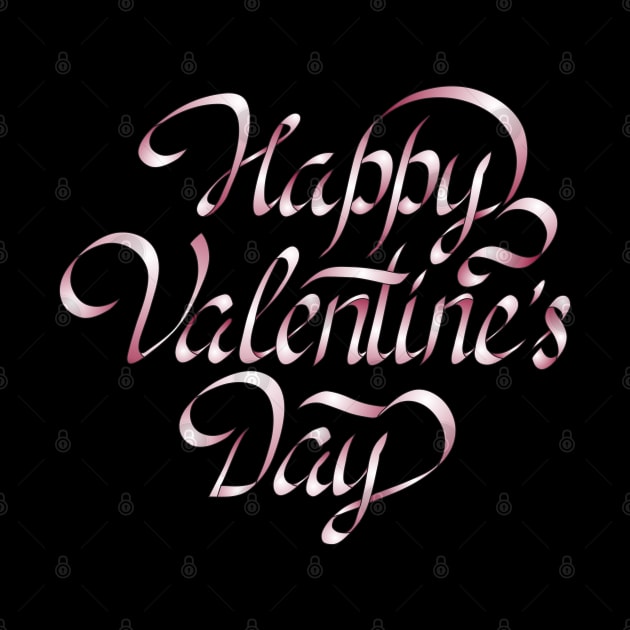 Calligraphic happy Valentines Day by bakry