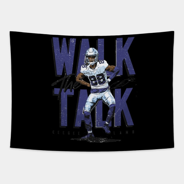 CeeDee Lamb Dallas Walk The Talk Tapestry by Chunta_Design