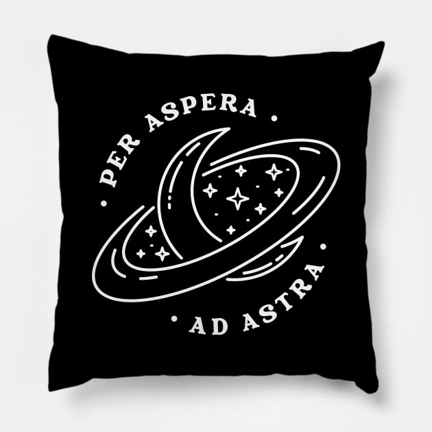 Per Aspera Ad Astra Pillow by machmigo