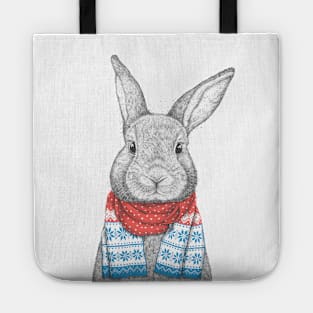 Rabbit with scarf Tote