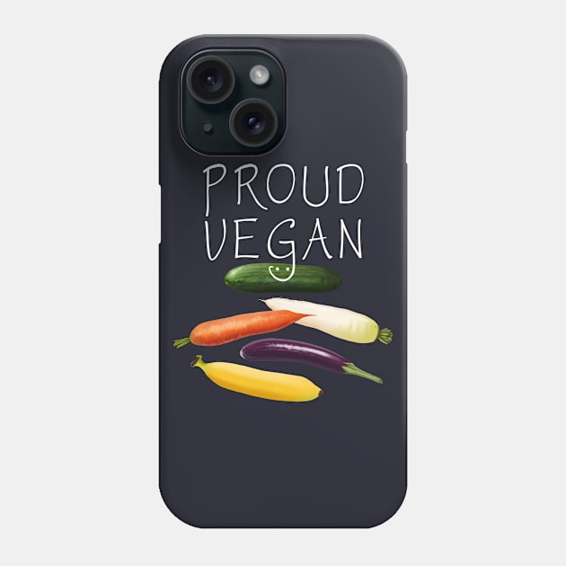 Proud Vegan Funny Design Phone Case by TWOintoA