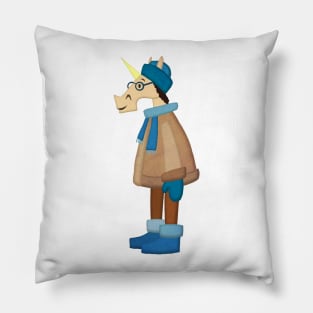 Cozy Coat Unicorn Pillow