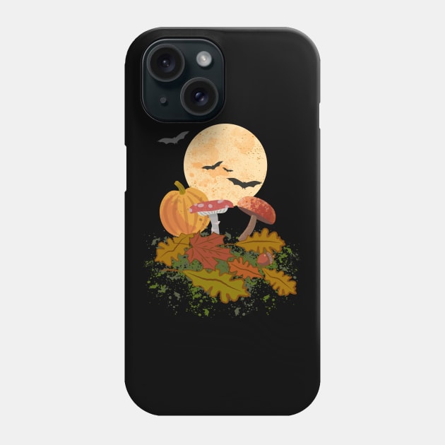 Fall Harvest Moon Phone Case by Dragonbudgie