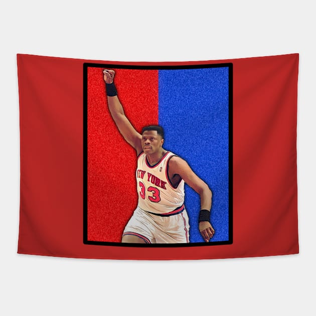 Red blue patrick ewing Tapestry by martastudio