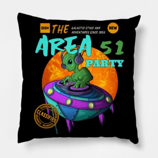 Space Party Music DJ Alien Pillow