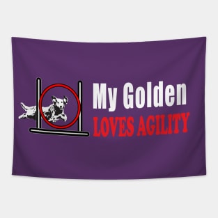 Dog Agility - My Golden Retriever loves Agility Tapestry