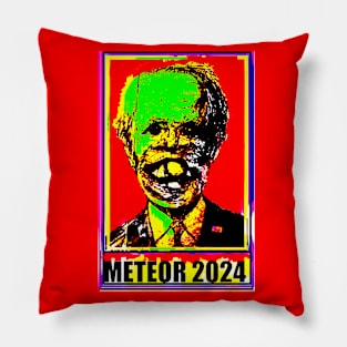 Vote Meteor 2024 in Apocalypse Green Pillow