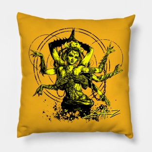 Kali Goddess Yellow Pillow