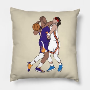 jose doing steal on cp3 Pillow