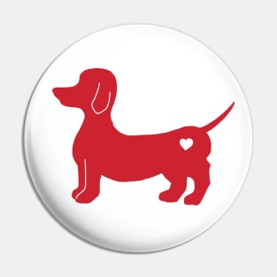 Dachshund in red Pin