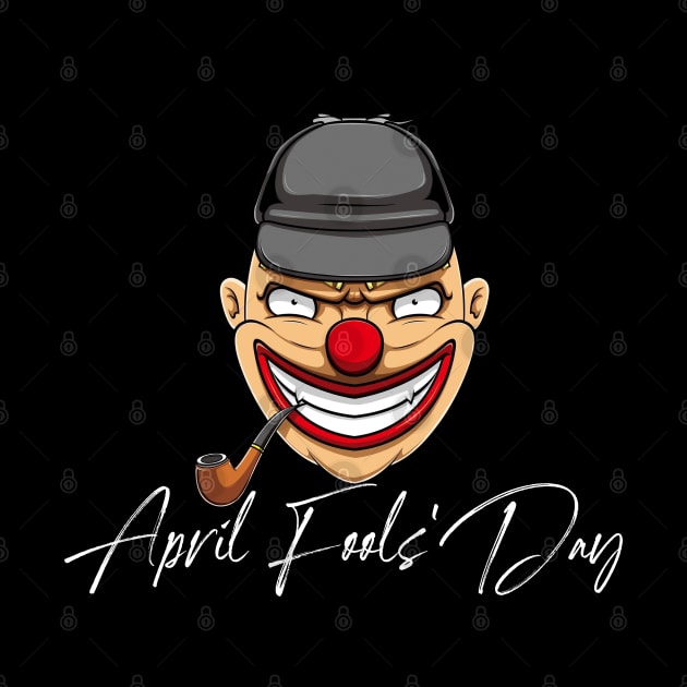 April Fools' Days  Clown and Text by RamzStore