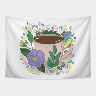 Flowers and Coffee Tapestry