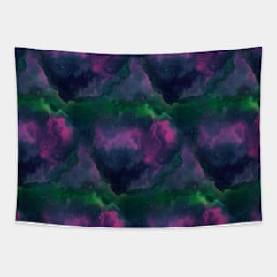 Futuristic Space Galaxy Marble Watercolor Tapestry