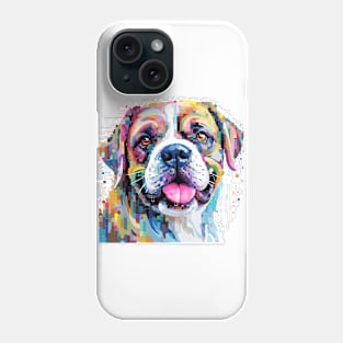 English Bulldog Dog Pet World Animal Lover Furry Friend Abstract Phone Case