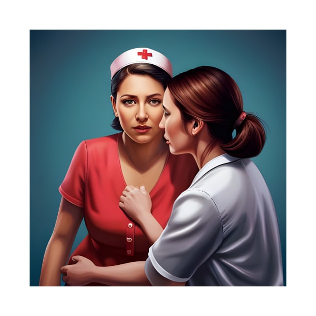 Nurses Caring by Colin-Bentham