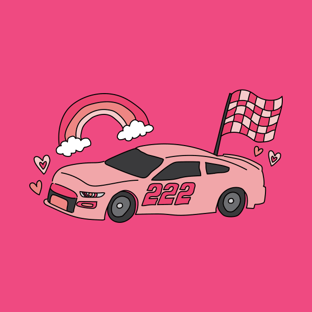 Girly Pink Nascar Angel Numbers by Courtney Graben by courtneylgraben