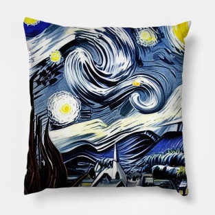 Starry Night Style Pillow