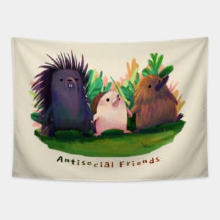 Hedgehog Echidna Porcupine Antisocial Friends Tapestry