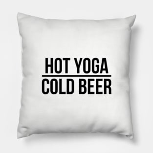 Hot Yoga Cold Beer Pillow