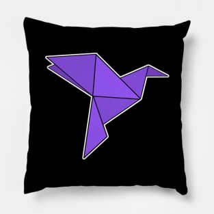 Flying Bird Origami Sticker Style Design Pillow