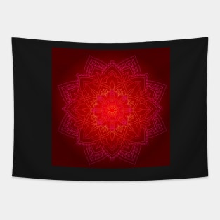 Red Mandala Vibrant tones of Reds Graphic Design Tapestry