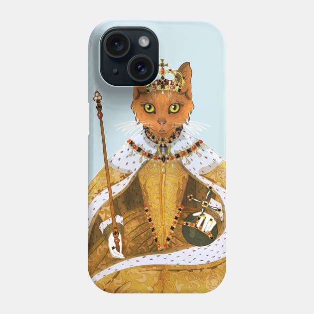 Queen Elizabeth I cat - historiCATS illustrations Phone Case by vixfx