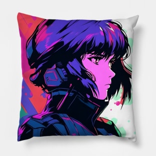 Cybernetic Journeys: Ghost in the Shell Aesthetics, Techno-Thriller Manga, and Mind-Bending Cyber Warfare Art Pillow