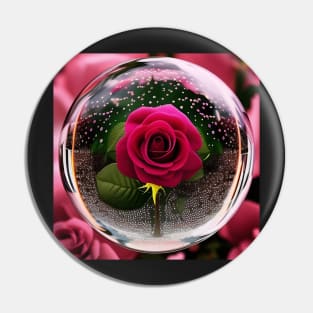 Rose in the glass ball Pin