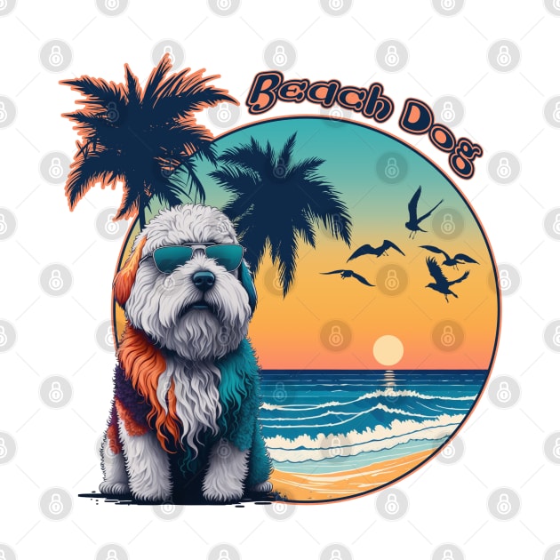 Cool Beach Dog by 2HivelysArt