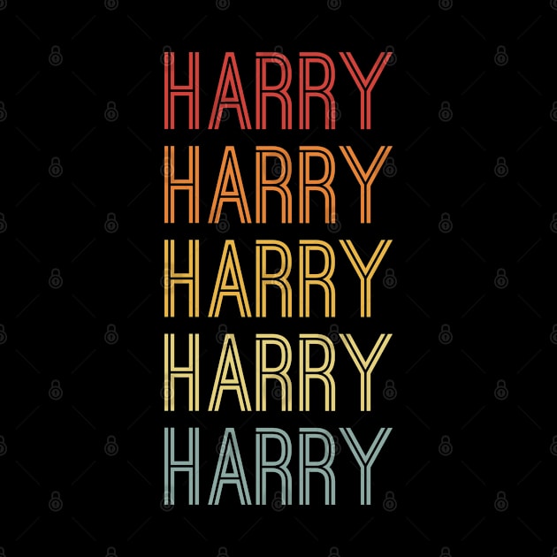 Harry Name Vintage Retro Gift For Harry by CoolDesignsDz