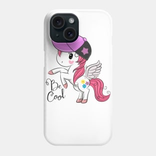 Cool unicorn with a cap. Phone Case