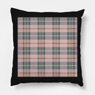 Cottagecore Aesthetic Daviana 2 Hand Drawn Textured Plaid Pattern Pillow