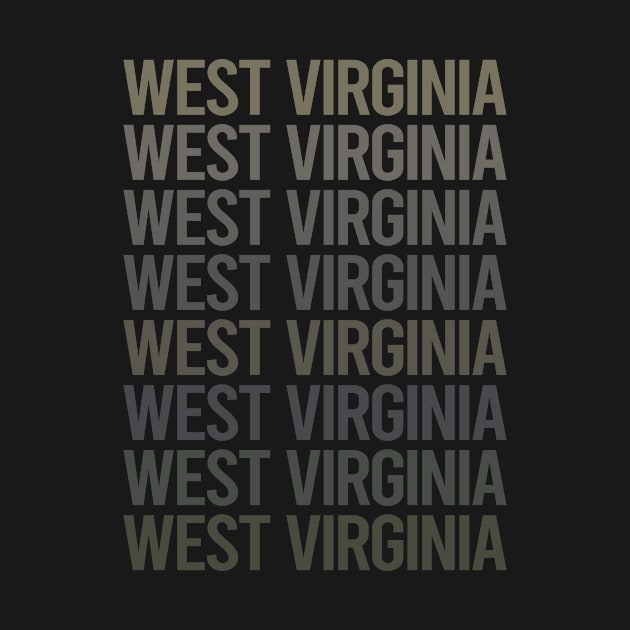 Gray Text Art West Virginia by flaskoverhand