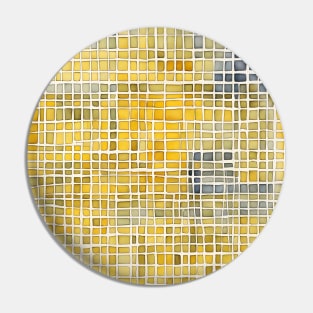 Yellow and white abstract grid pattern Pin