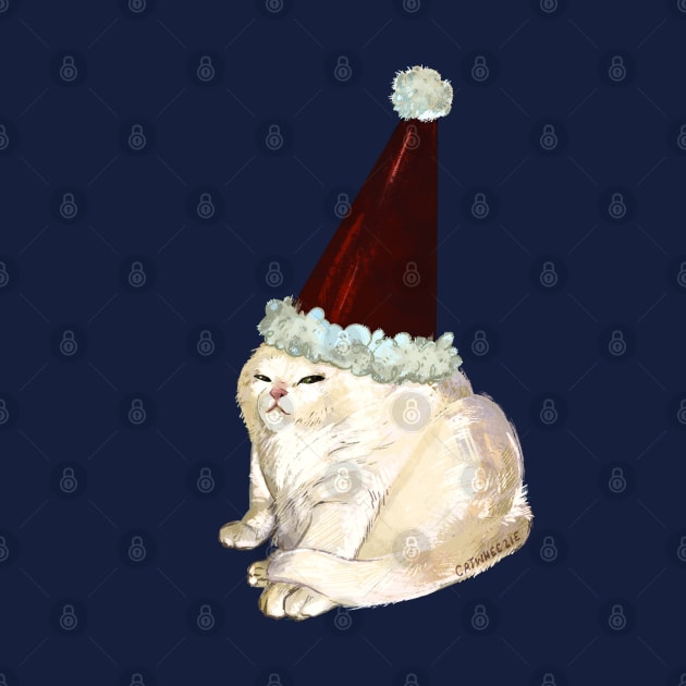 Santa Hat Meme Cat by Catwheezie