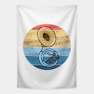 Sousaphone Music Notation Sousaphonist Brass Musician Tapestry