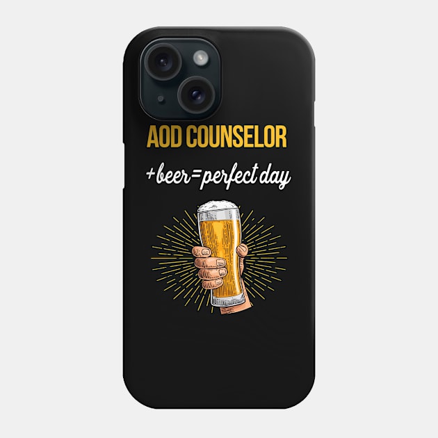 Aod Counselor Beer T-Shirt Aod Counselor Funny Gift Item Phone Case by Bushf