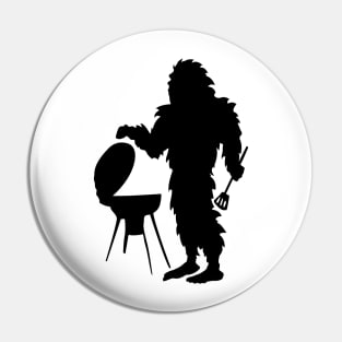 Bigfoot Camping HIking Silhouette Pin