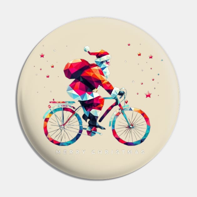 Christmas Santa Bicycle Pin by fadinstitute