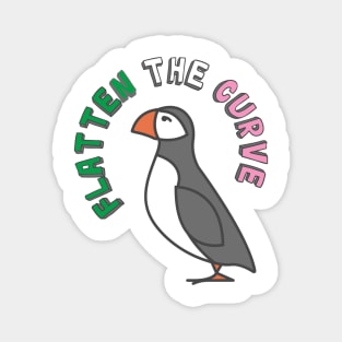 Flatten The Curve || Puffin || Newfoundland and Labrador Magnet