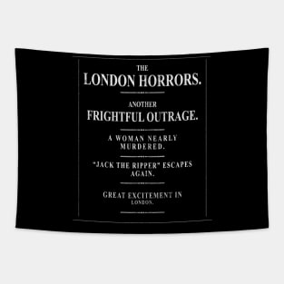 Jack the Ripper: 1888 Headline T-Shirt (dark) Tapestry