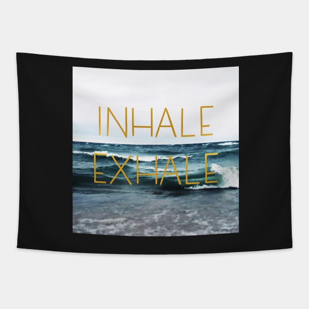 Inhale Exhale Tapestry by ALICIABOCK