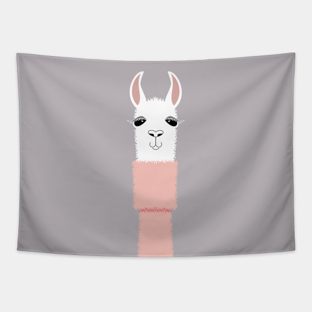 LLAMA IN PINK TURTLENECK SWEATER Tapestry by JeanGregoryEvans1