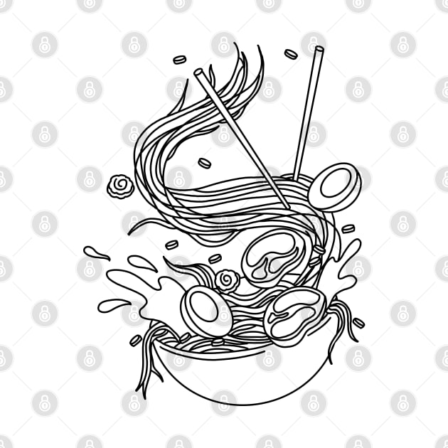 Ramen Line Art by Kimprut